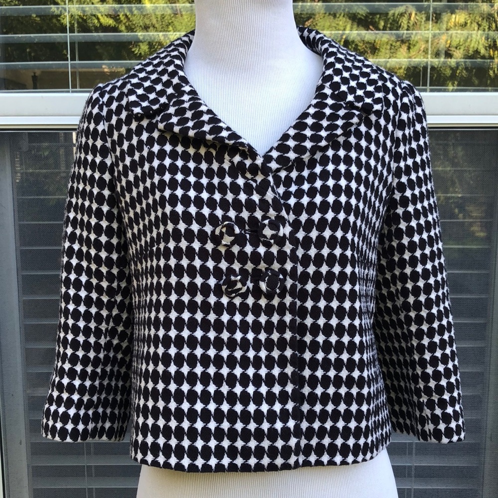 Loft Black & White Cropped Jacket size 8P